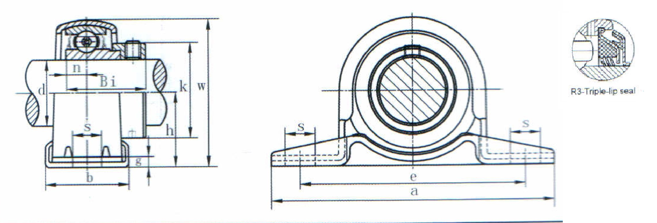 картинка Подшипниковый узел SAPP203-11R3 Heavy duty 