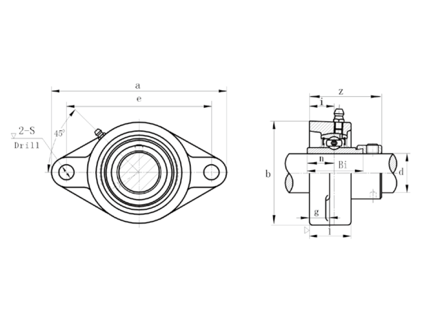картинка Подшипниковый узел HCFL205F (FKL LYN 205 2F) 