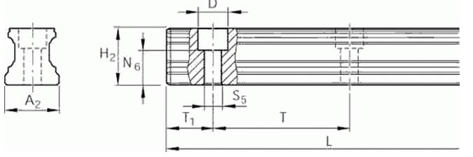 картинка Направляющая R180555331 L= 1500 мм 