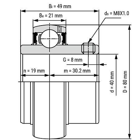 картинка Подшипник UC208 