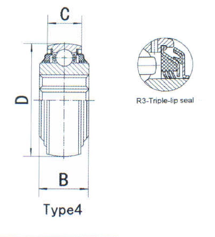 картинка Подшипник W208PPB16 R3-Triple seal 