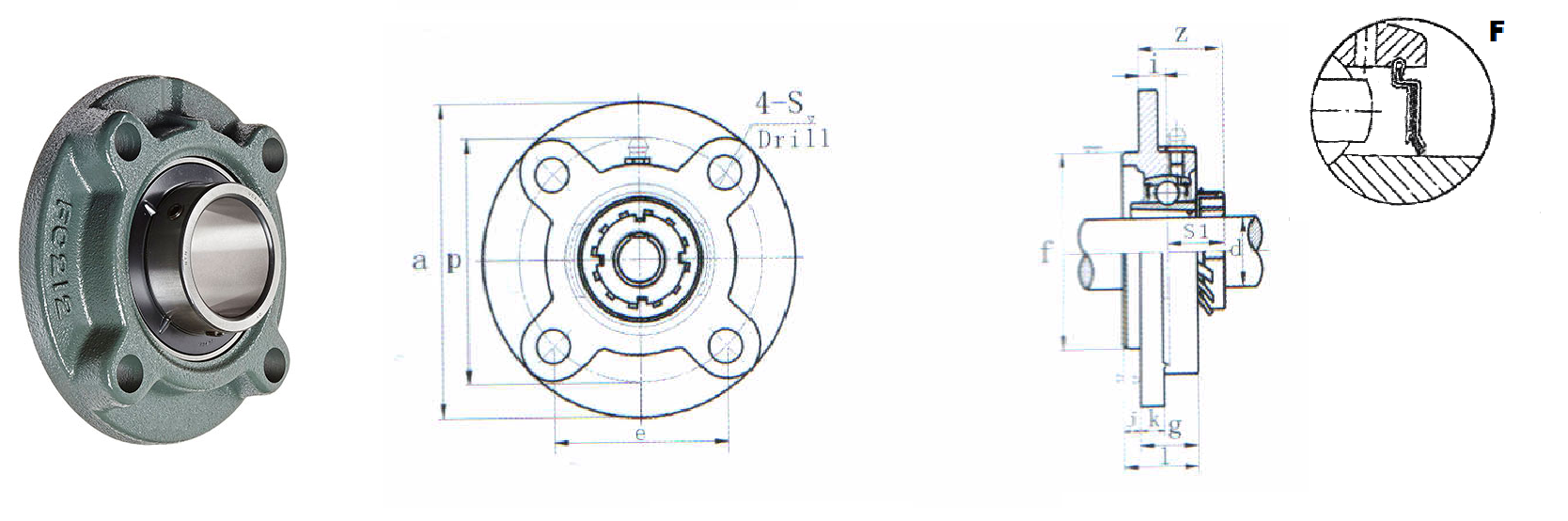 картинка Подшипниковый узел UKFCX05+HE2305F 