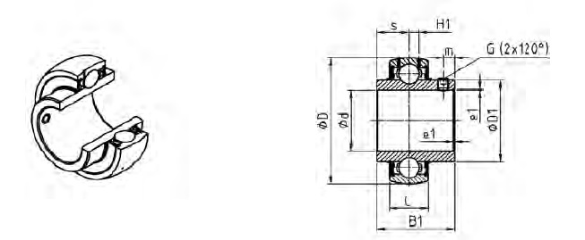 картинка Подшипник UC212G2 