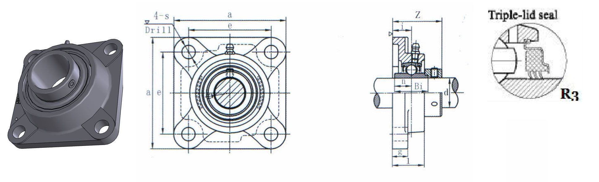 картинка Подшипниковый узел HCF215R3 