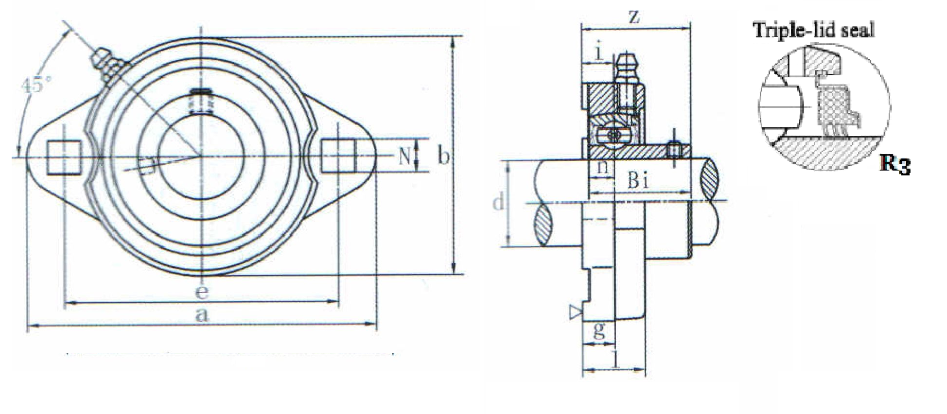 картинка Подшипниковый узел SBFTD202-10R3 