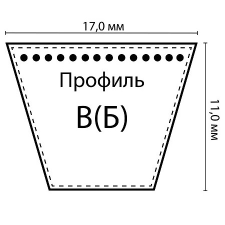 картинка Ремень клиновой B47.5 1207Li/ 1250Ld 