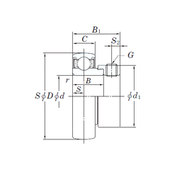 картинка Подшипник SA204-12G 