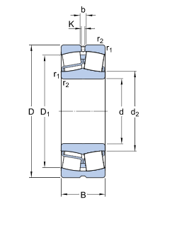 картинка Подшипник 22214-E1-XL-C3 