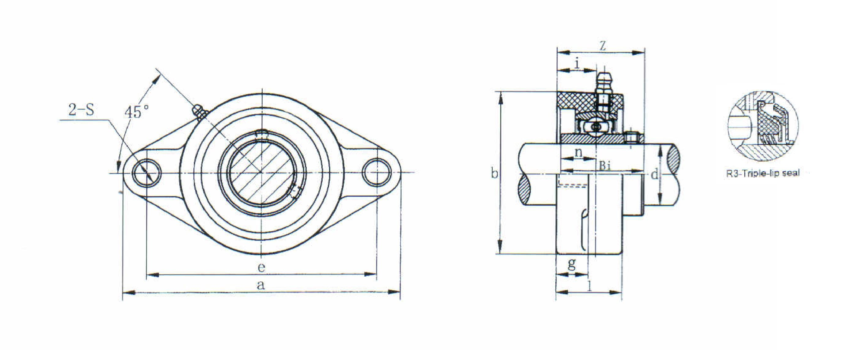 картинка Подшипниковый узел UCFLPL207-23R3 