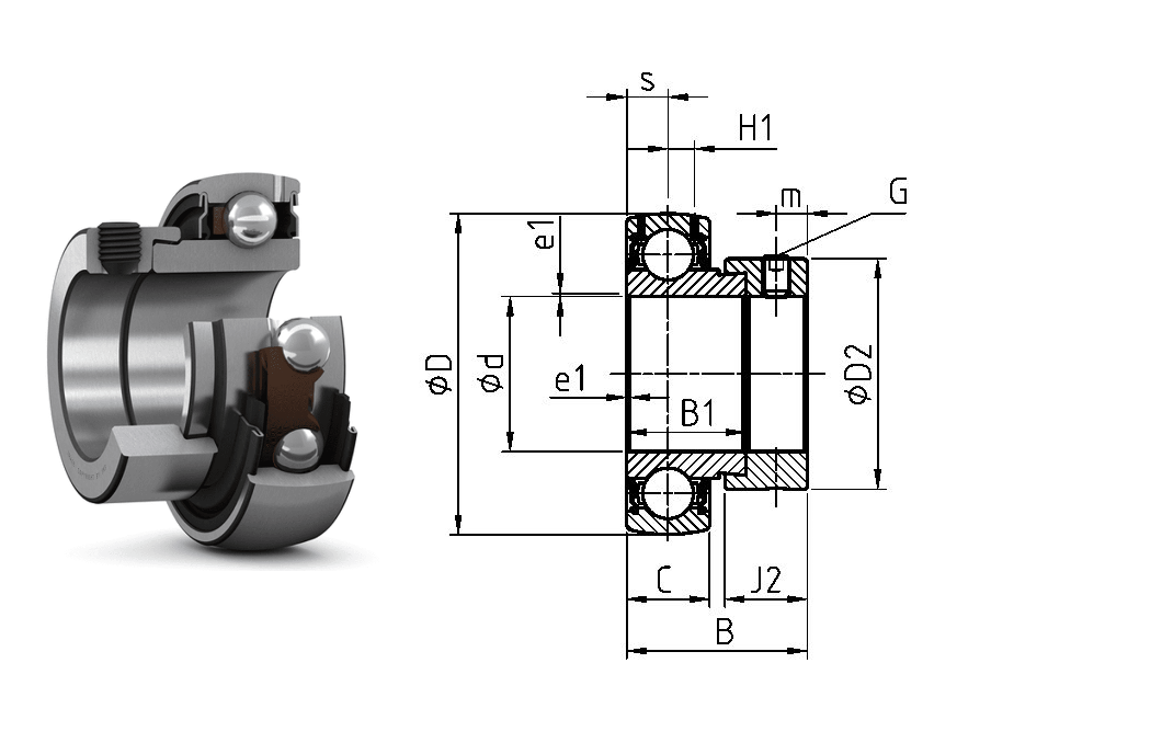 картинка Подшипник ES212G2 