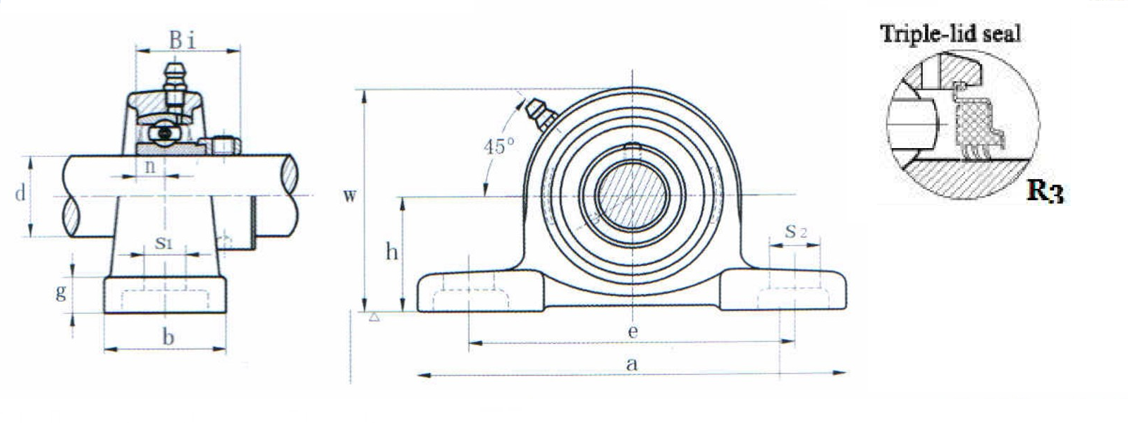 картинка Подшипниковый узел SALLP206-18R3 Heavy duty 
