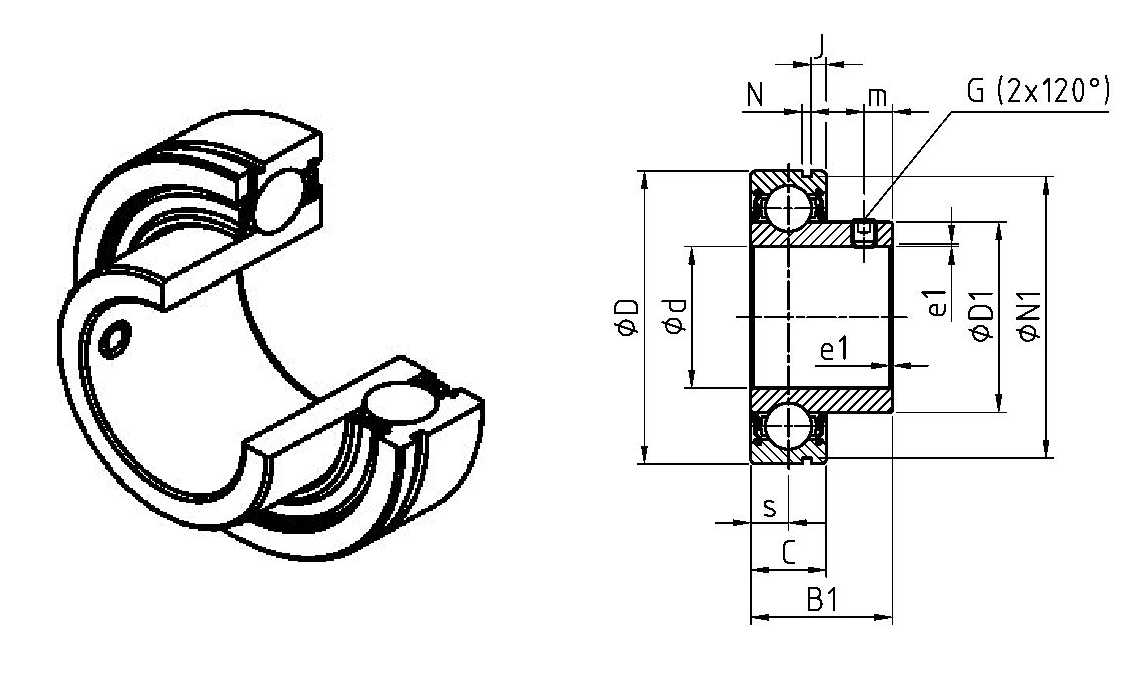картинка Подшипник CUS210-31 