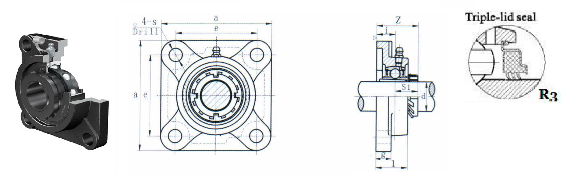 картинка Подшипниковый узел UKF211+H2311R3 Heavy duty 