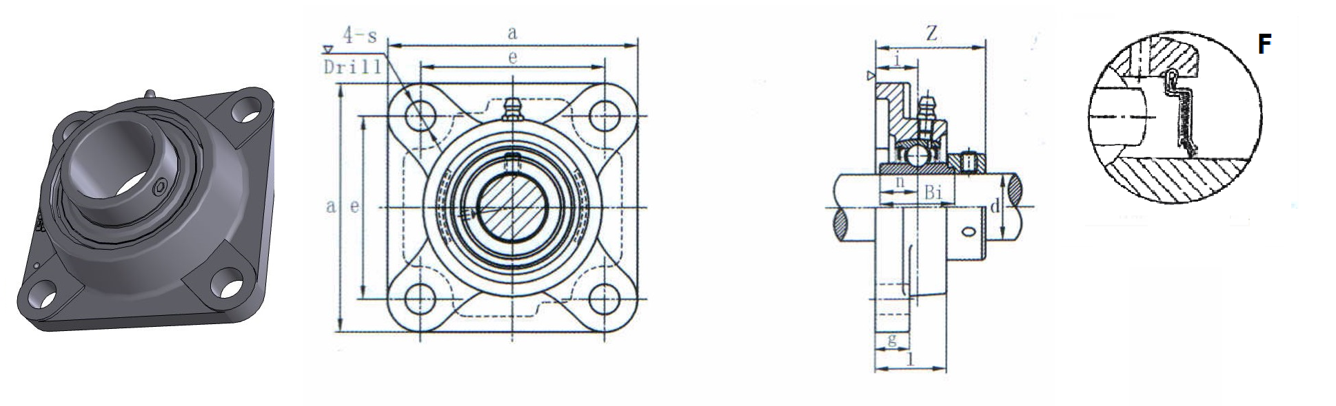 картинка Подшипниковый узел HCF215F 
