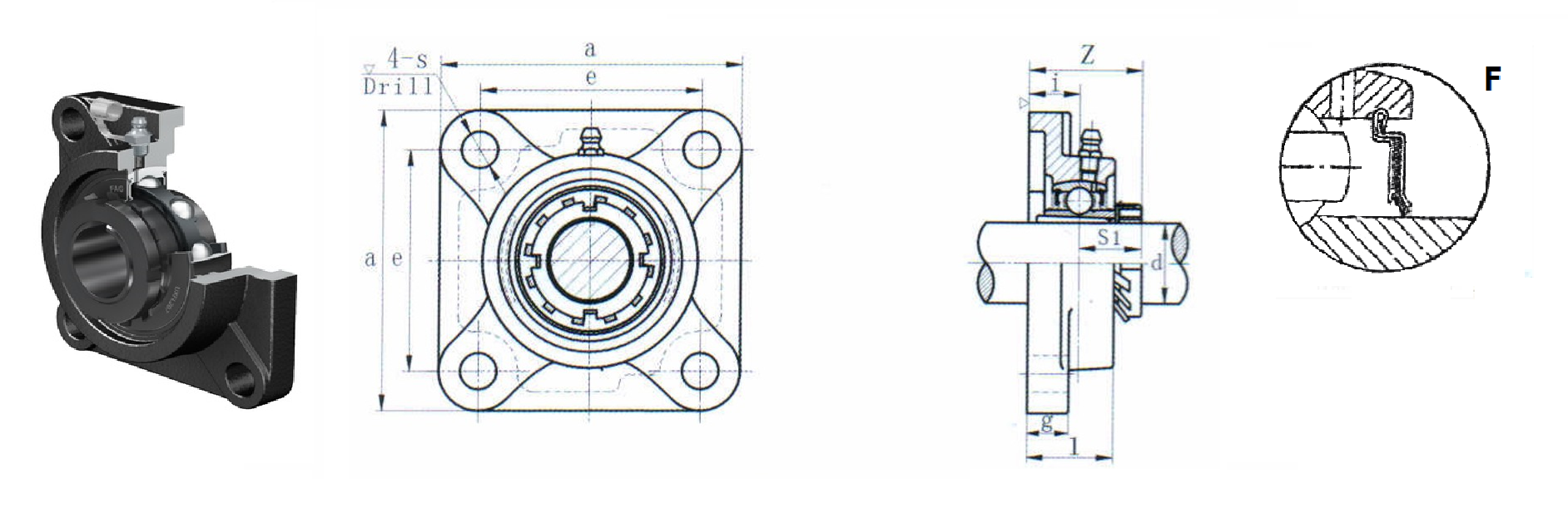картинка Подшипниковый узел UKF211+H2311F Heavy duty 