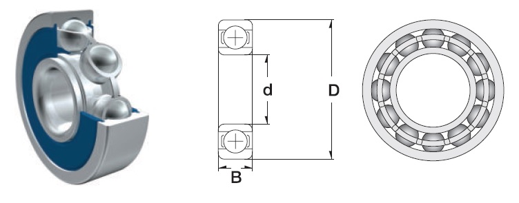 картинка Подшипник 6007-2RSCM 
