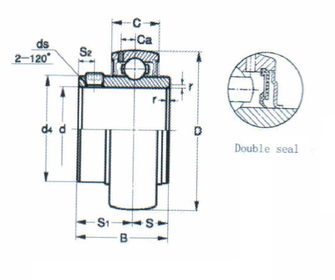 картинка Подшипник SSUC206 Double Seal 