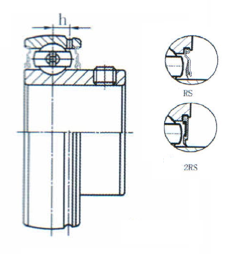 картинка Подшипниковый узел SB208G-2RS 