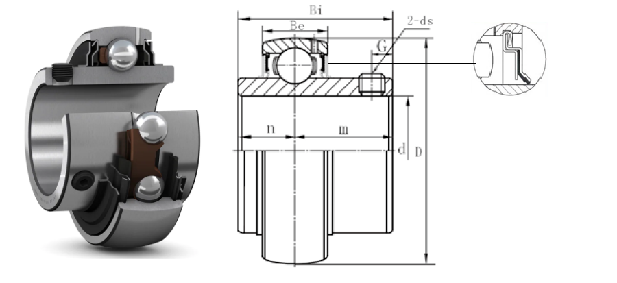 картинка Подшипник UC208F 