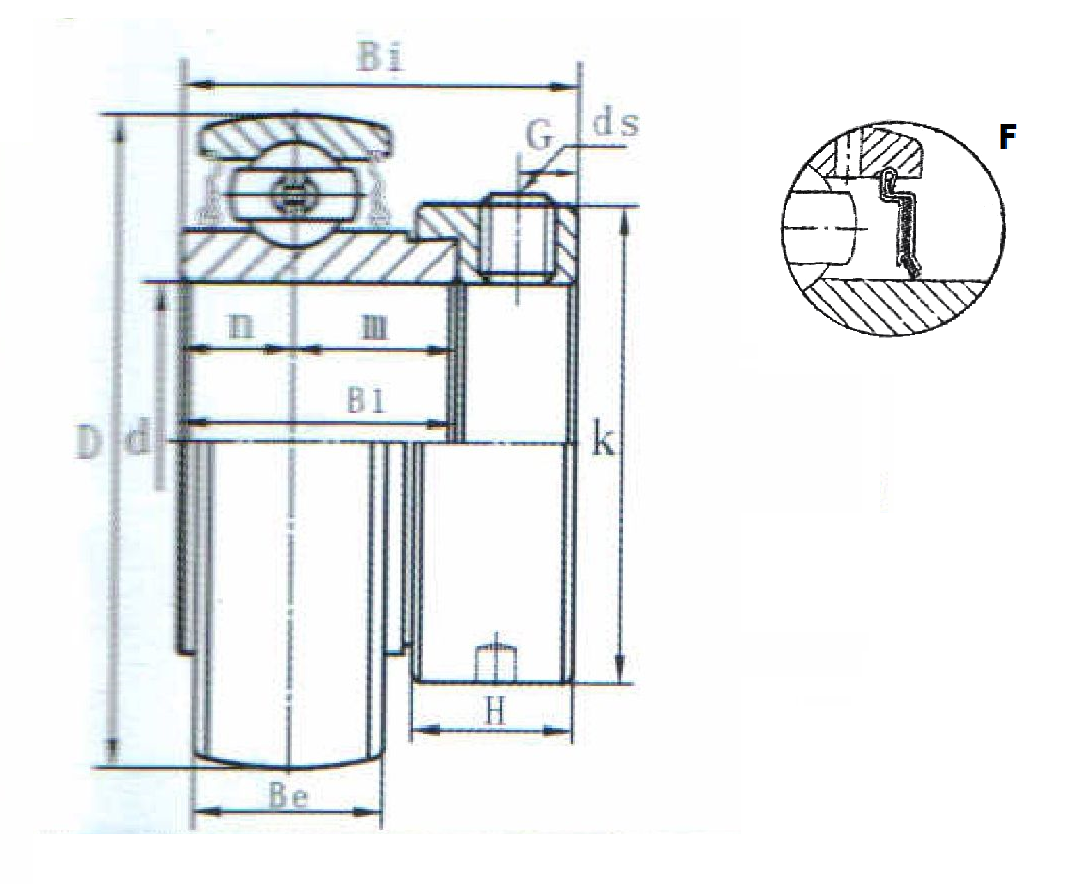 картинка Подшипниковый узел RA207-22F Heavy duty 