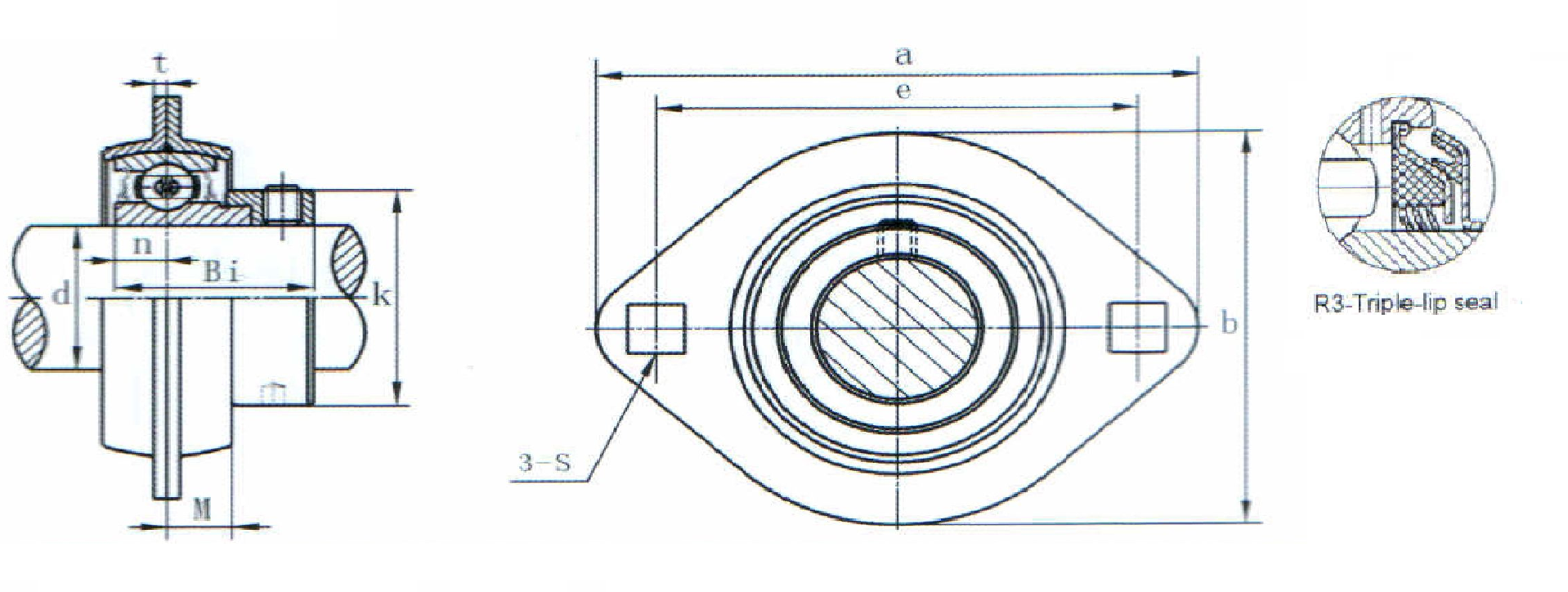картинка Подшипниковый узел SAPFL206R3 Heavy duty 
