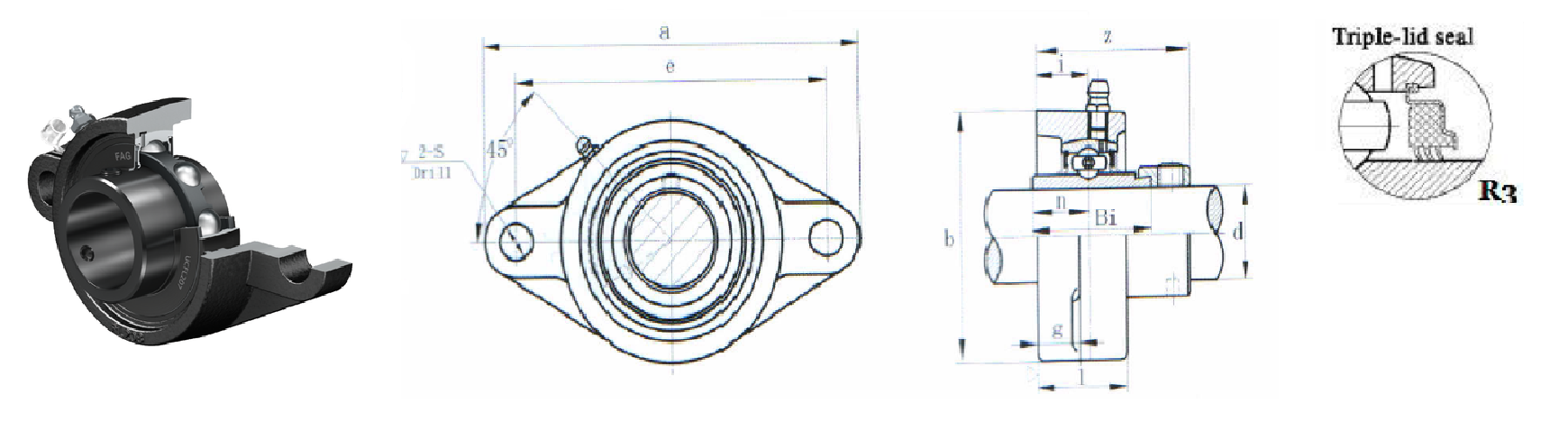 картинка Подшипниковый узел HCFL312R3 Heavy duty 