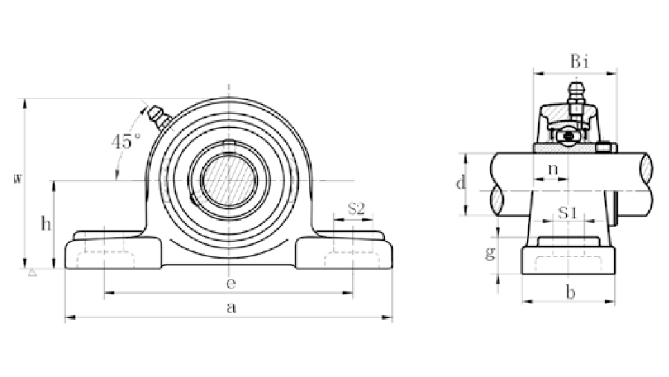 картинка Подшипниковый узел UCP208F 