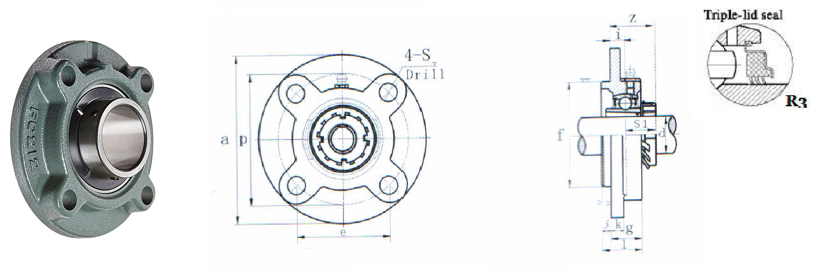 картинка Подшипниковый узел UKFCX05+HE2305R3 