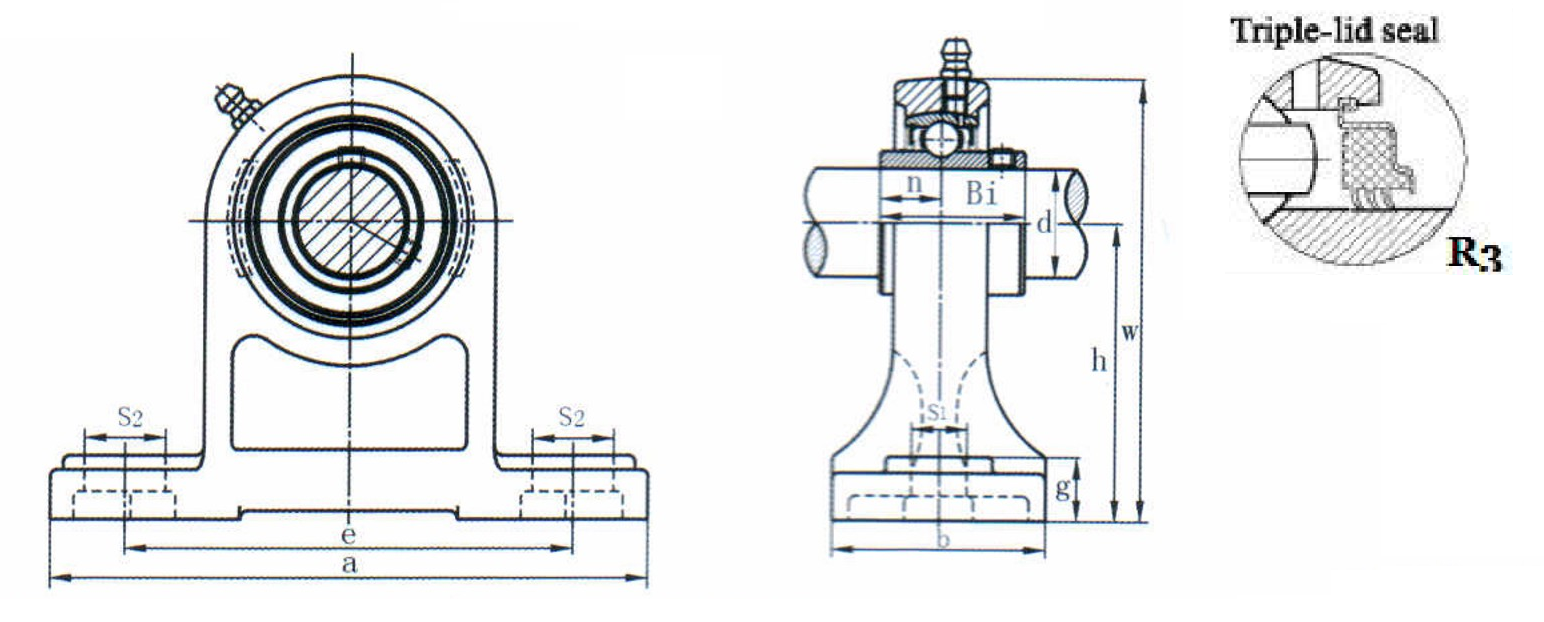 картинка Подшипниковый узел UCPH208R3 