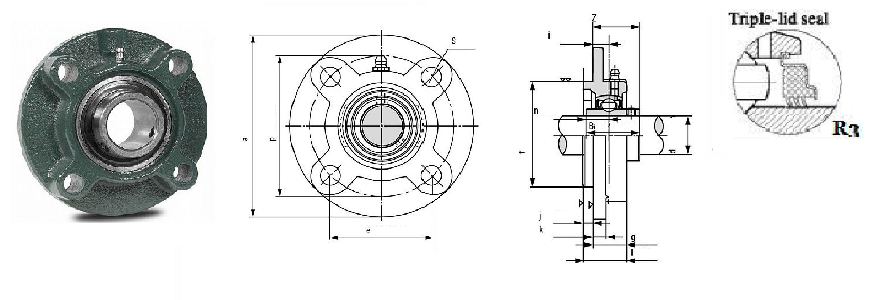 картинка Подшипниковый узел UCFC215-48R3 