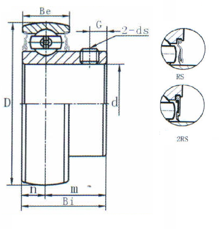 картинка Подшипниковый узел SB208-2RS 
