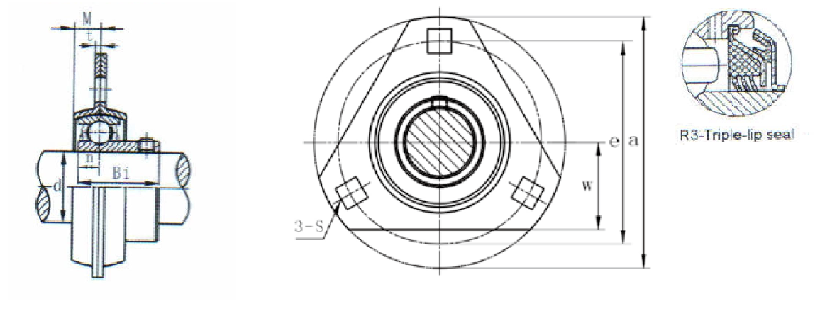 картинка Подшипниковый узел SBPFT206-19R3 