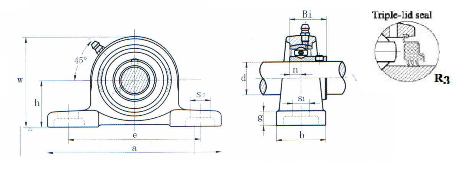 картинка Подшипниковый узел SBLLP206-20R3 