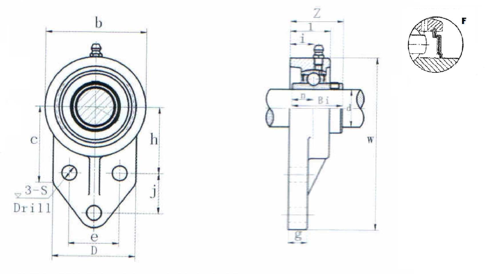 картинка Подшипниковый узел UCFB207-23F Heavy duty 