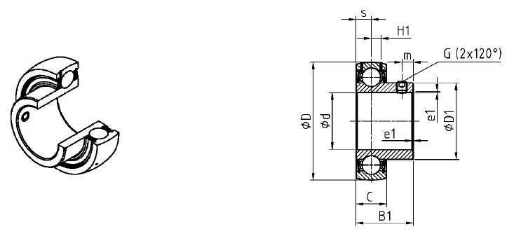 картинка Подшипник US208G2 