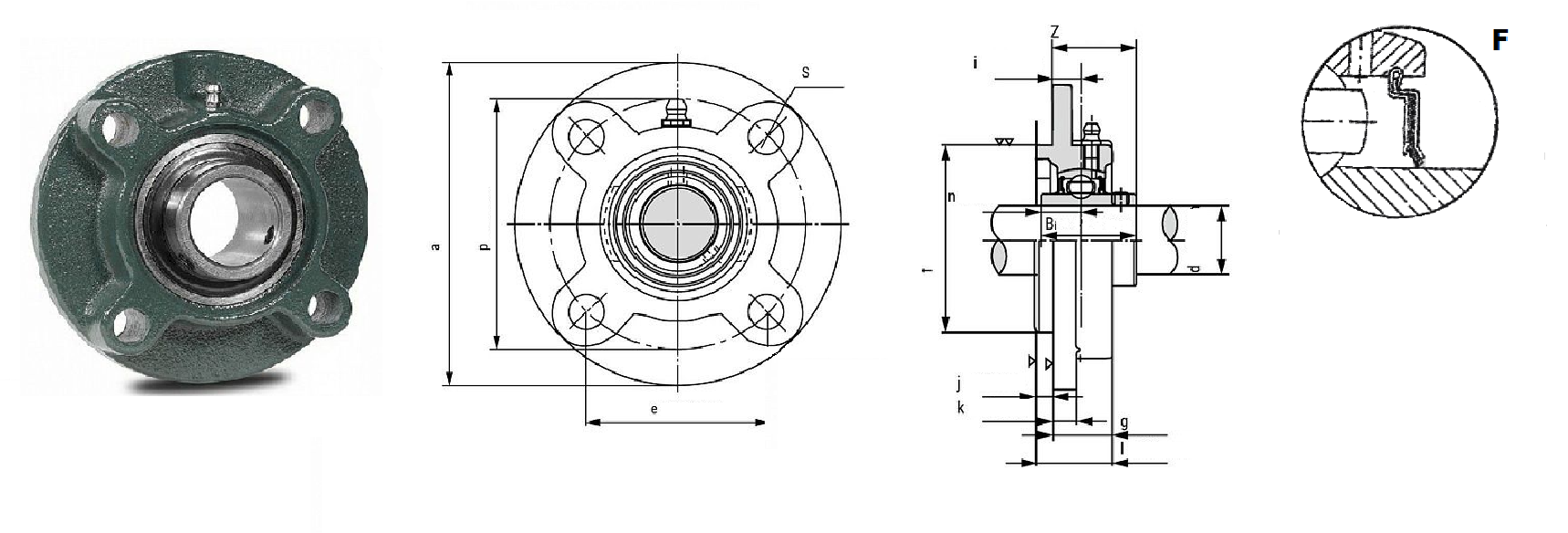 картинка Подшипниковый узел UCFC215F Heavy duty 
