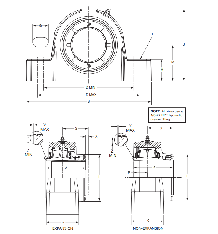 картинка Подшипниковый узел P2B-IP-107RE 