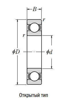 картинка Подшипник 62202-2RS1 