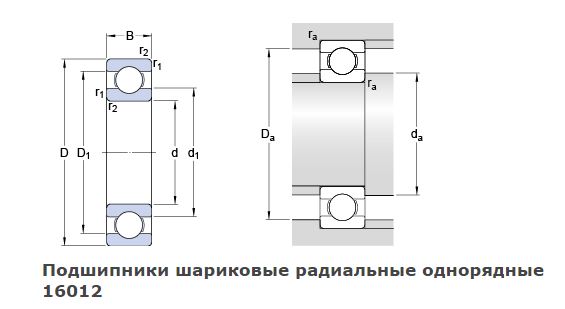 картинка Подшипник 16012 