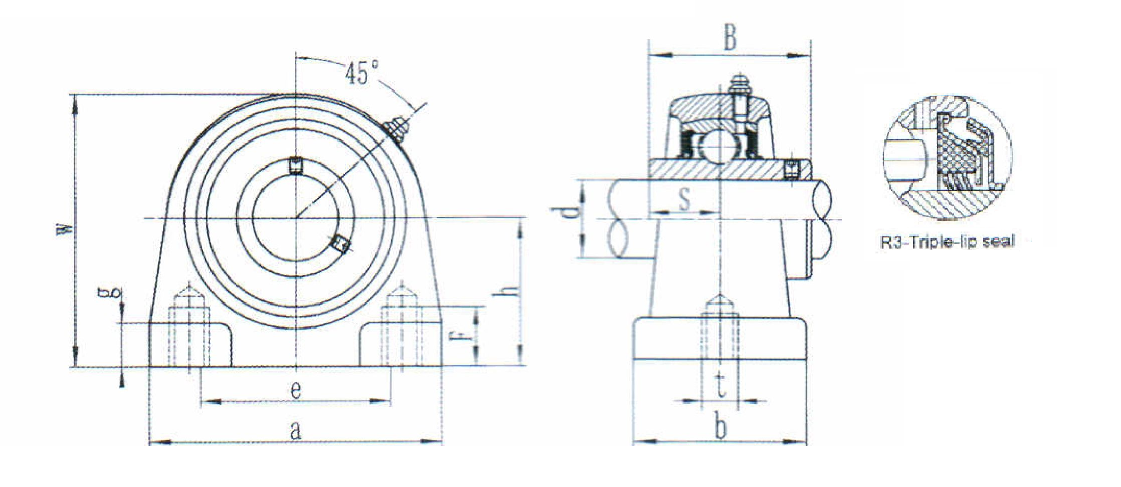 картинка Подшипниковый узел SUCPA206-18R3 