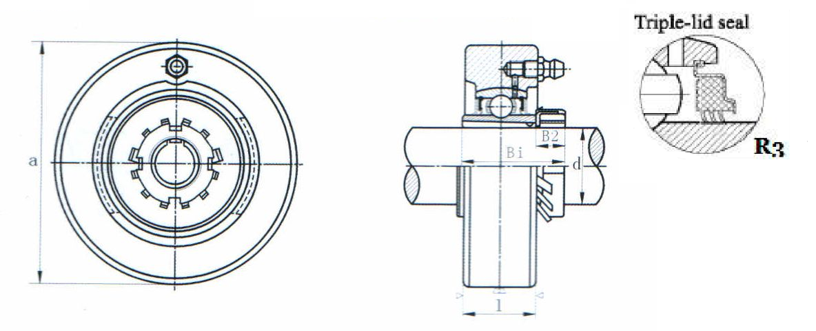 картинка Подшипниковый узел UKCX12+HS2312R3 